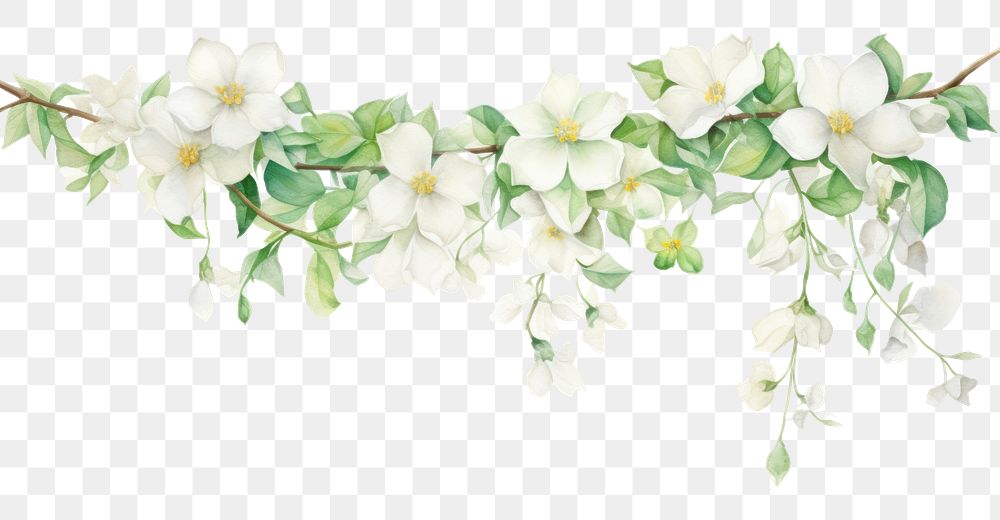 PNG Jasmine flowers plant white accessories.