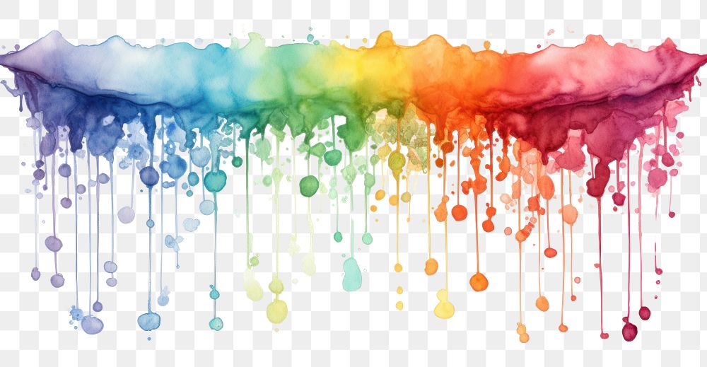 PNG Rainbow elements paint backgrounds creativity.
