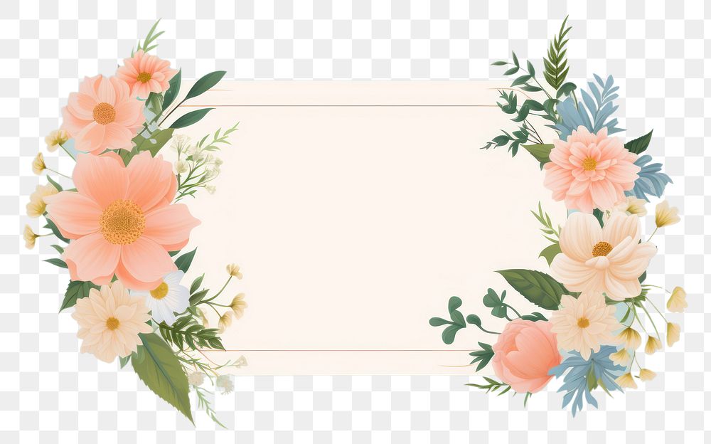PNG  Color flower frame pattern plant rose. AI generated Image by rawpixel.