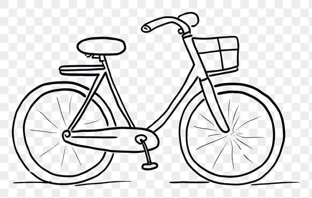 PNG Bicycle sketch vehicle drawing.