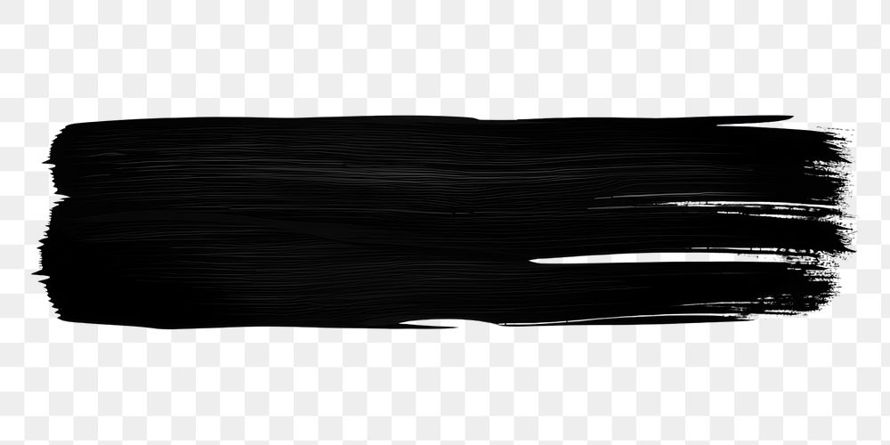 PNG Black flat paint brush stroke white background monochrome silhouette