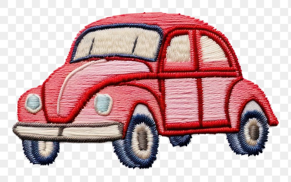 PNG Embroidery of a car border vehicle drawing sketch.