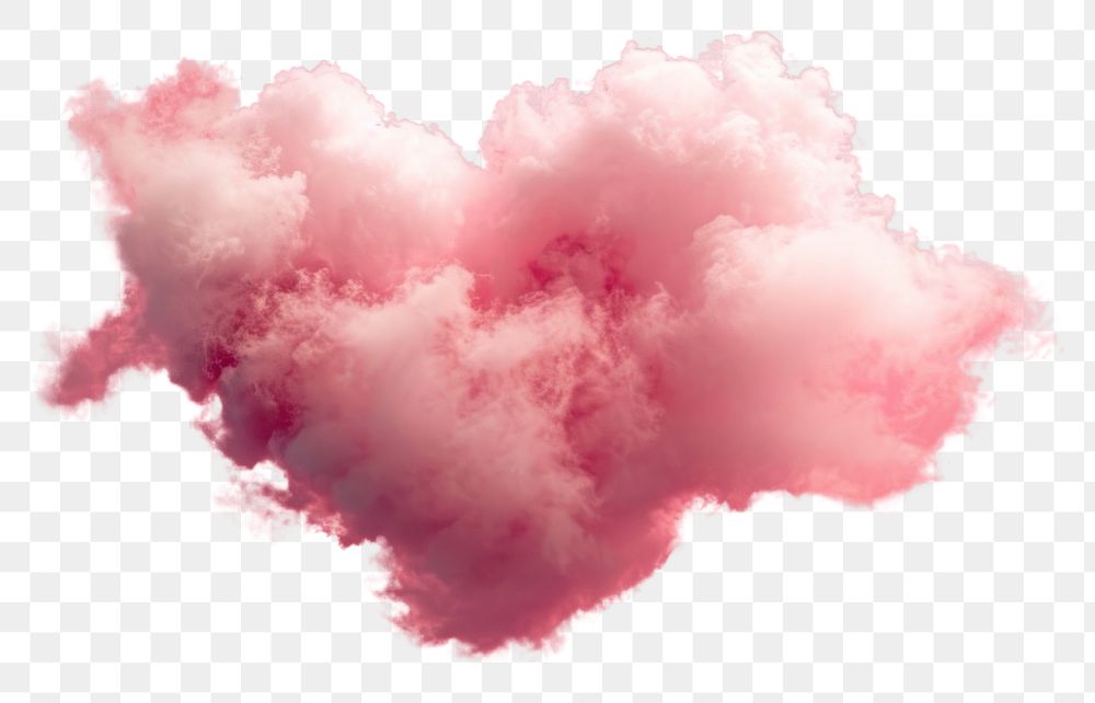 PNG Heart shaped as a clouds in the pink background outdoors nature sky.