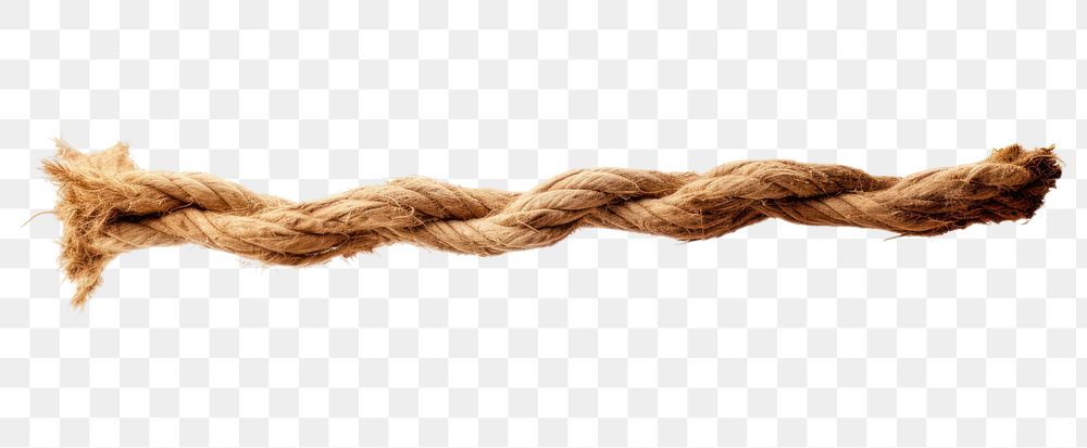 PNG Frayed rope white background durability strength.