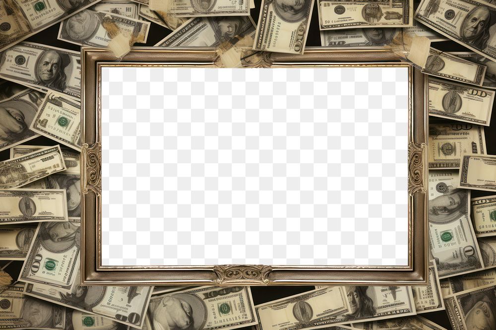 PNG  Money backgrounds frame blackboard. AI generated Image by rawpixel.