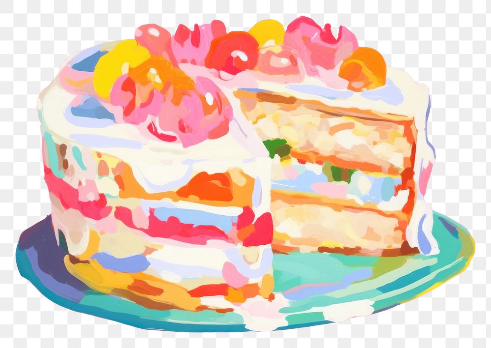 PNG Birthday cake dessert icing food.