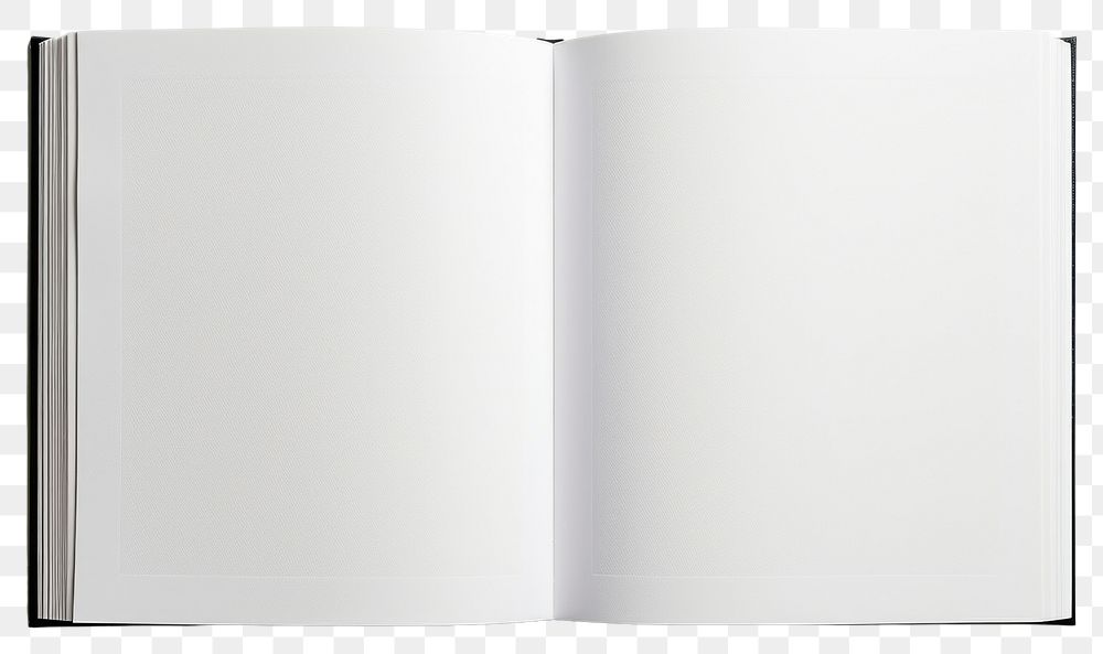 PNG White blank photo album publication paper page.