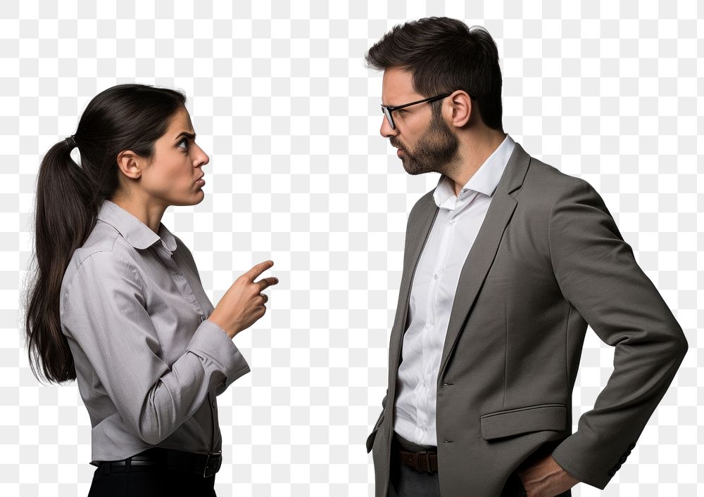 PNG Employee talking to her boss arguing shirt adult.