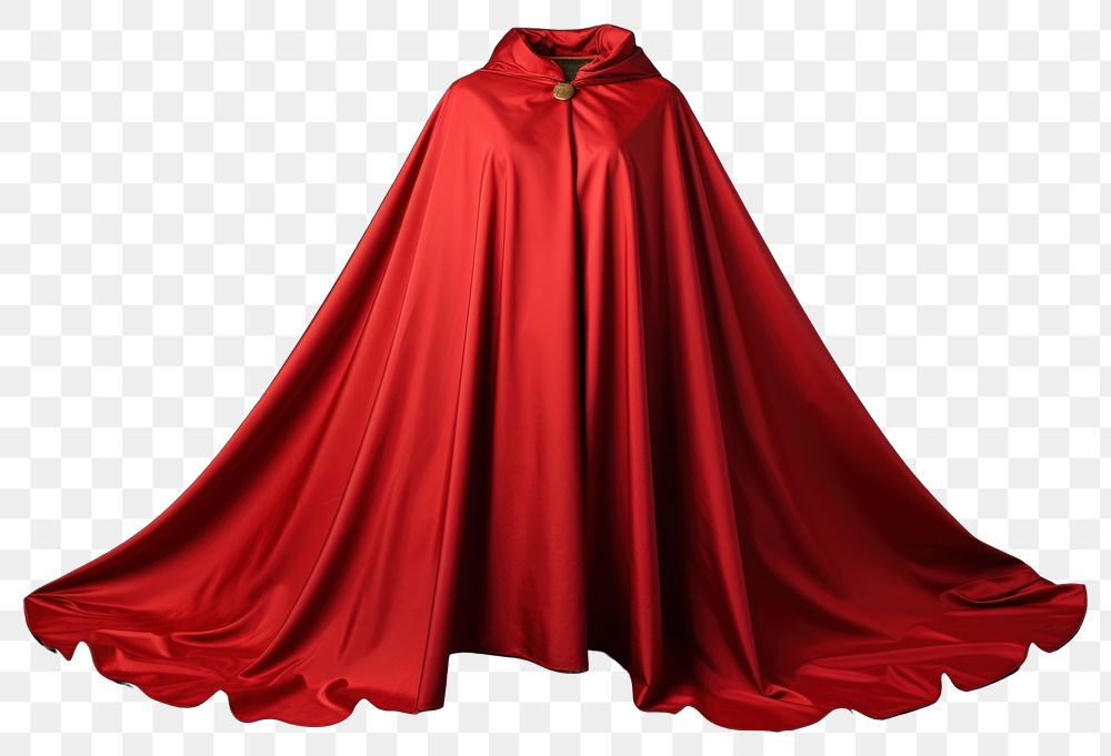 PNG Suoerhero red cape fashion dress gown. AI generated Image by rawpixel.