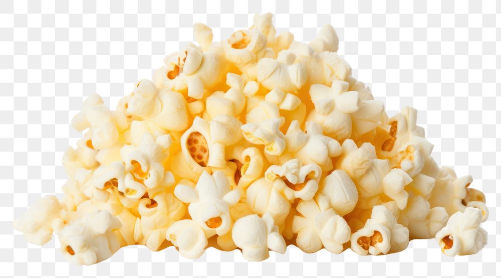 PNG Popcorn snack food white background. AI generated Image by rawpixel.