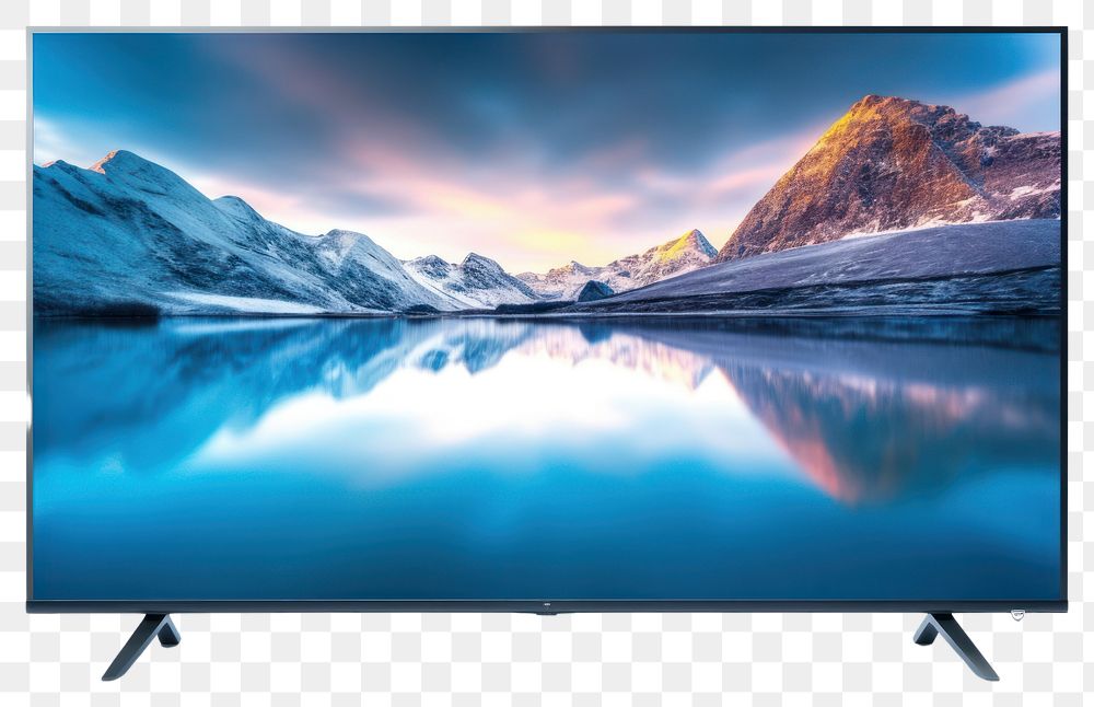 PNG TV 4k flat screen lcd television white background electronics. AI generated Image by rawpixel.