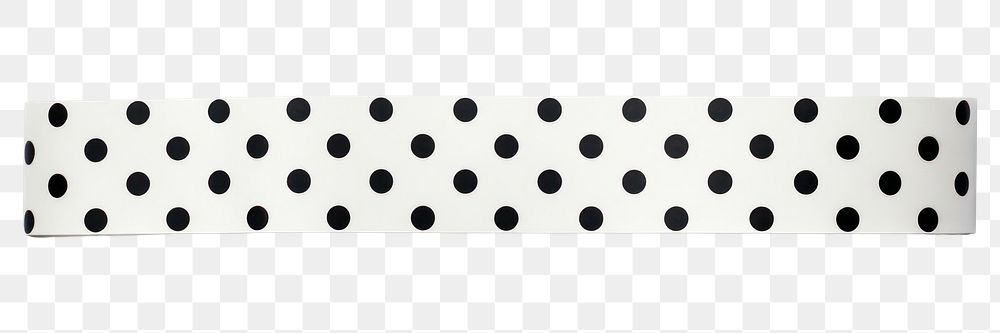 PNG Black and white color polka dot pattern adhesive strip white background rectangle spotted. AI generated Image by…