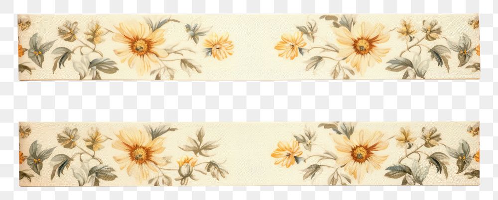 PNG Flower pattern adhesive strip art white background porcelain AI generated Image by rawpixel