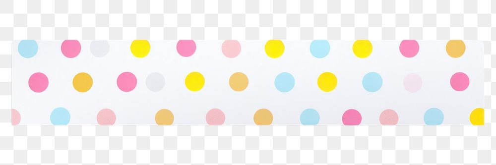 PNG Pastel color polka dot pattern adhesive strip white background rectangle confetti. AI generated Image by rawpixel.