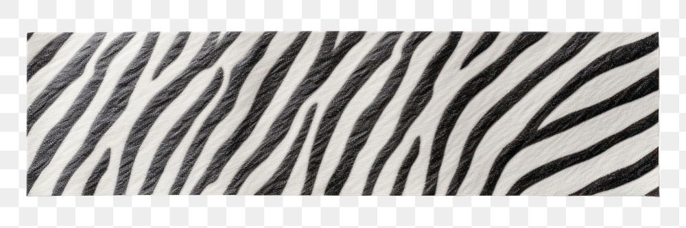 PNG Zebra pattern paper adhesive strip mammal white background rectangle. AI generated Image by rawpixel.