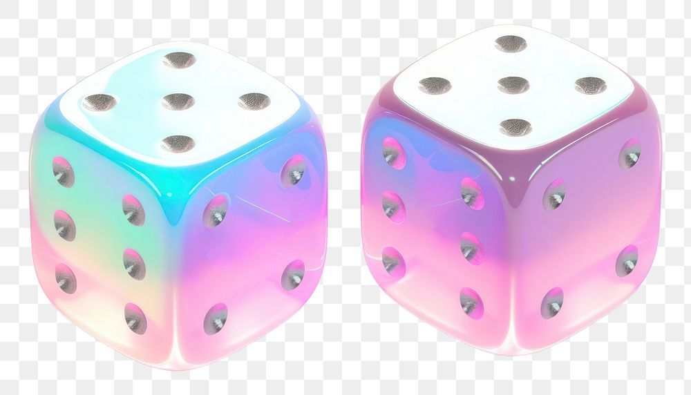 PNG Cute dice game white background opportunity.