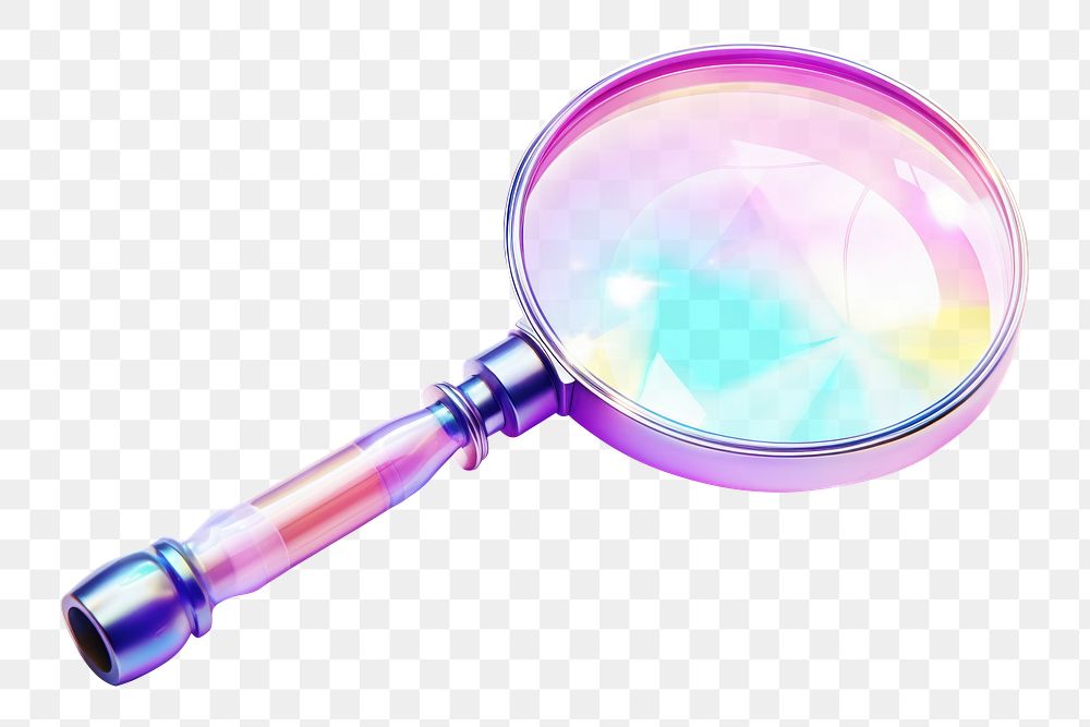 PNG Cute magnifying glass white background refraction reflection.