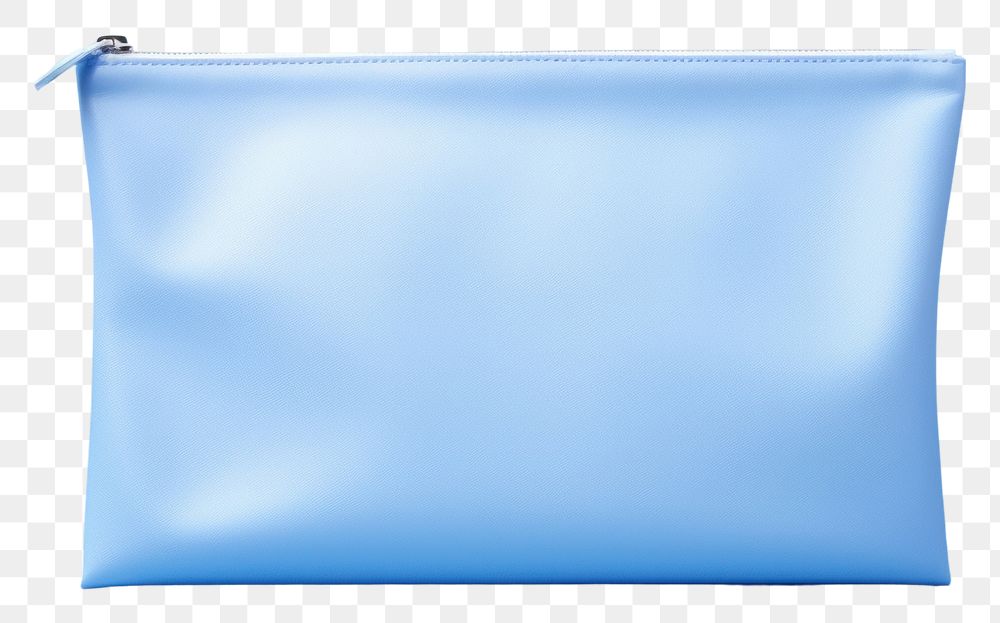 PNG Pouche mockup handbag blue blue background.