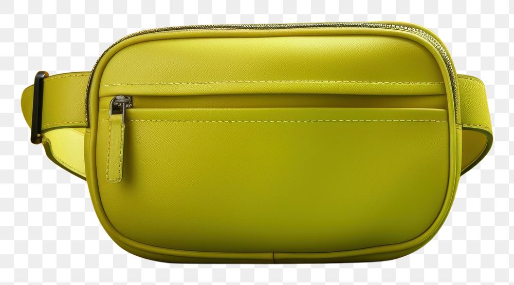 PNG Pouche mockup handbag yellow green.
