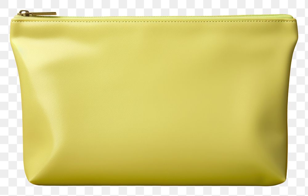 PNG Pouche mockup yellow green bag.