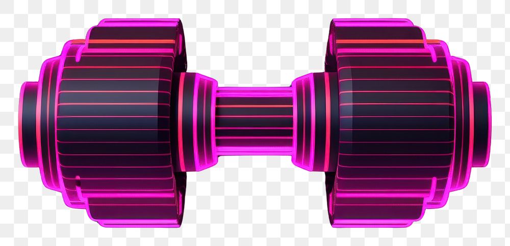 PNG Purple technology dumbbell exercise.