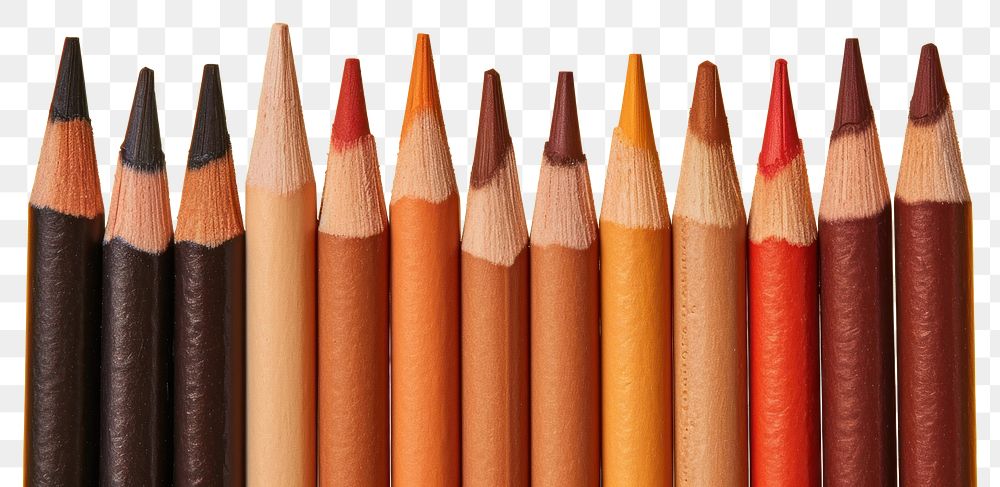 PNG  Diversity brown color shade of crayon backgrounds pencil arrangement.