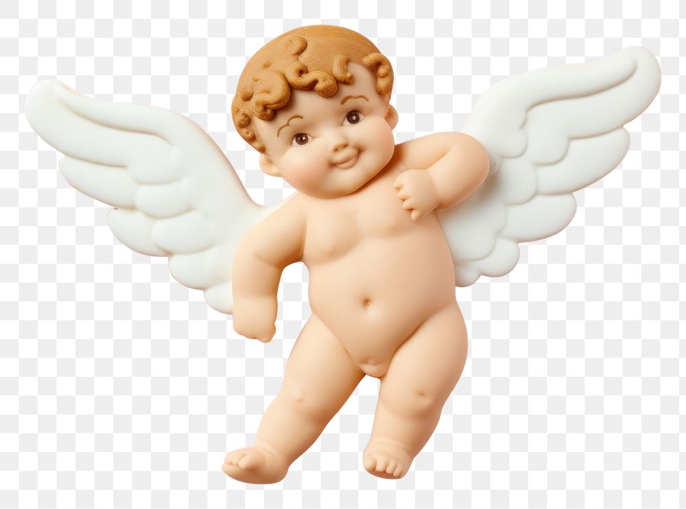 PNG Baby cupid angel art toy. AI generated Image by rawpixel.