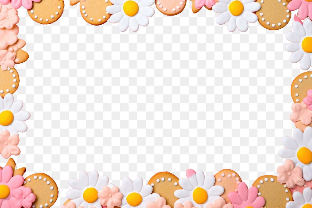 PNG Flower backgrounds dessert cookie. AI generated Image by rawpixel.