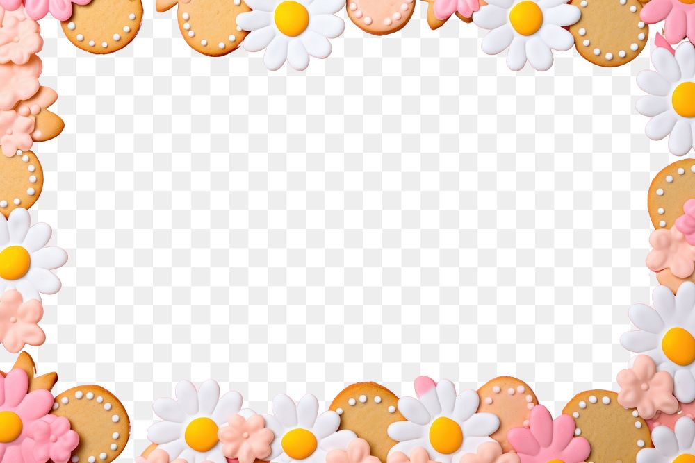 PNG Flower backgrounds dessert cookie. 