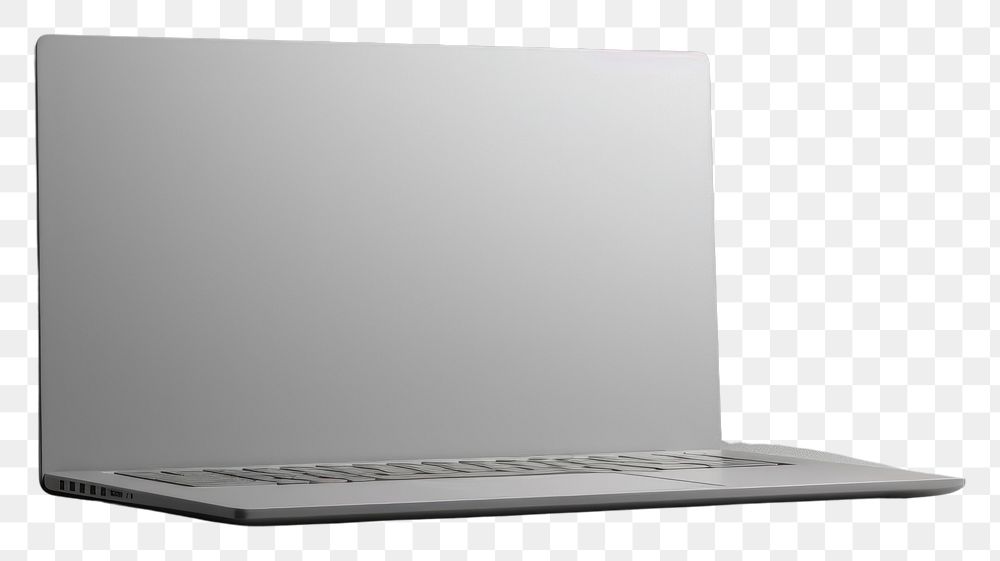 PNG Computer mockup laptop gray electronics.