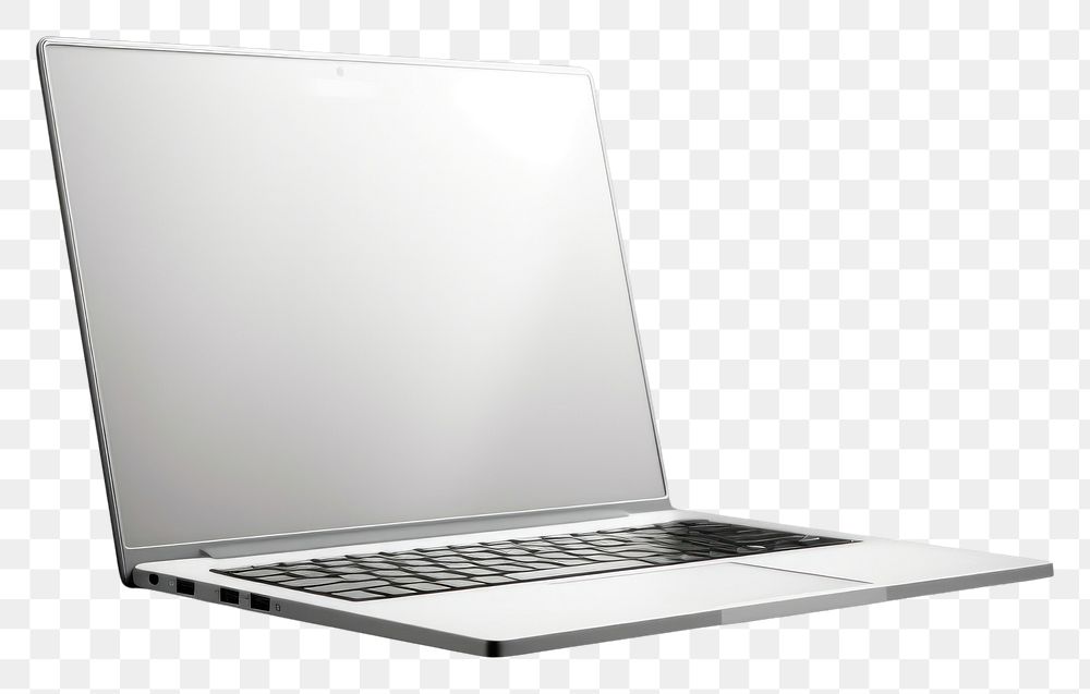PNG Laptop mockup computer gray gray background.