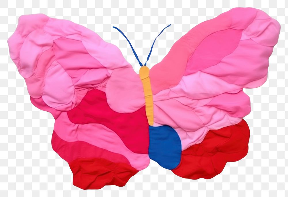 PNG  Simple abstract fabric textile illustration minimal of a butterfly pattern art creativity.
