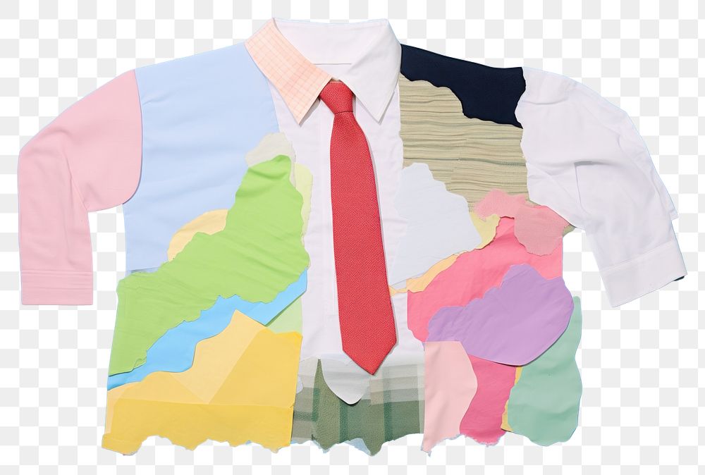 PNG  Simple abstract fabric textile illustration minimal of a business man necktie sleeve shirt.
