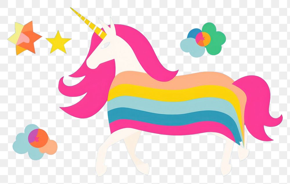 PNG  Simple abstract fabric textile illustration minimal of a unicorn animal mammal horse.