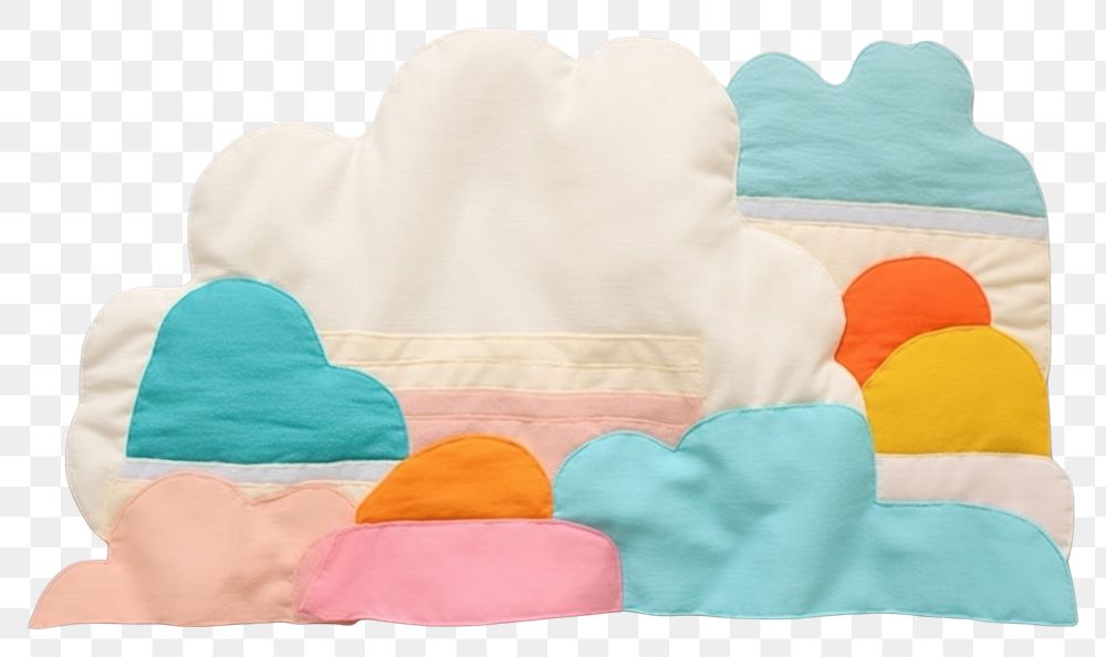 PNG  Simple abstract fabric textile illustration minimal of a cloud pattern art creativity.