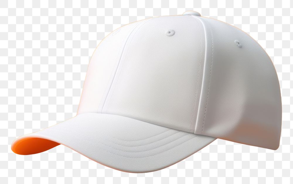 PNG  Cap mockup white orange background headwear.