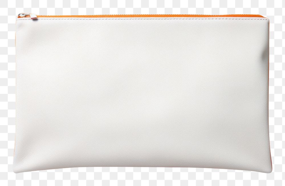 PNG  Pouch mockups handbag white orange background.