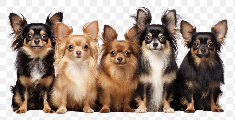 PNG Small multi-breed dogs papillon mammal animal.