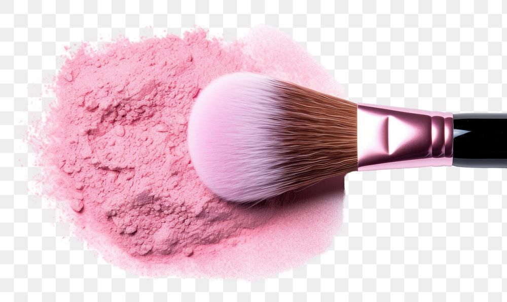 PNG Makeup brush cosmetics pink white background