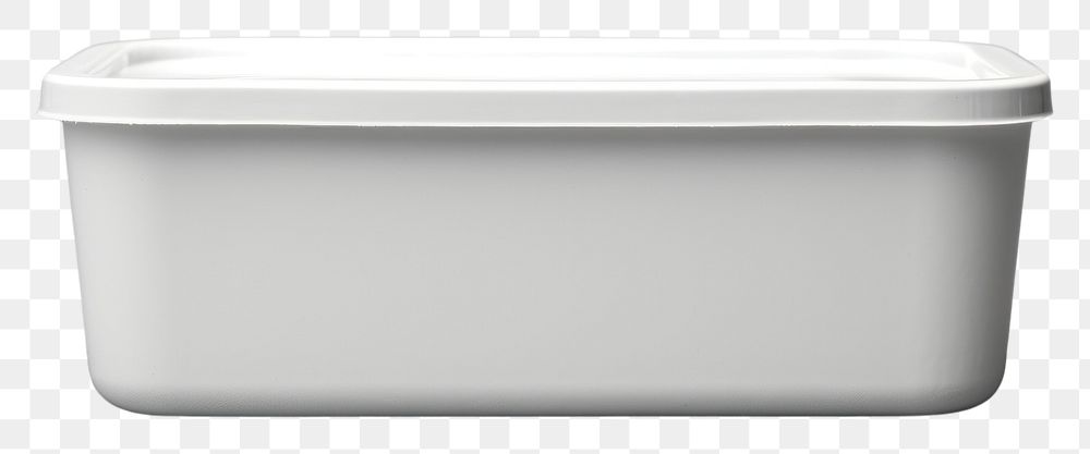 PNG Food container mockup bathtub white gray.