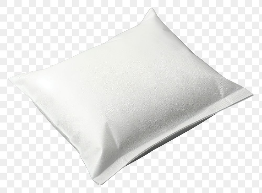 PNG Sugar bag mockup pillow white gray background.
