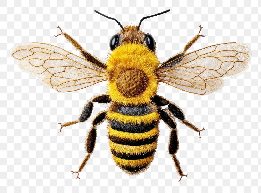 PNG The bee in embroidery style animal insect hornet