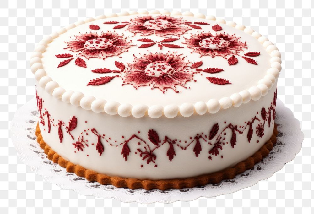 PNG The cake in embroidery style dessert food sachertorte.