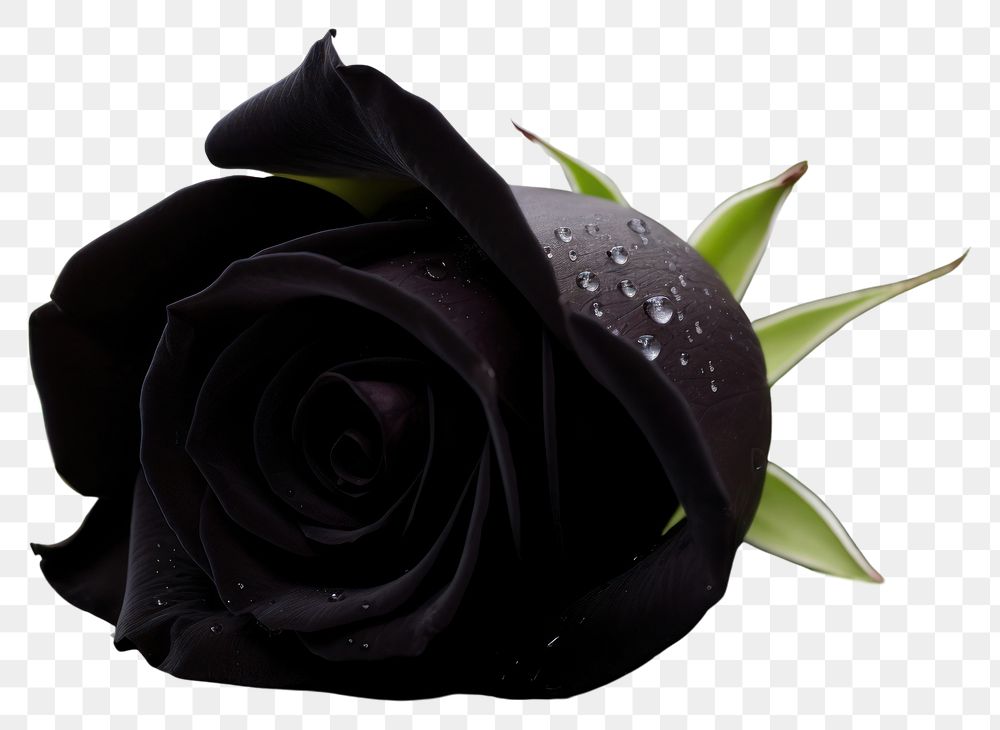 PNG Black rose flower petal plant. AI generated Image by rawpixel.