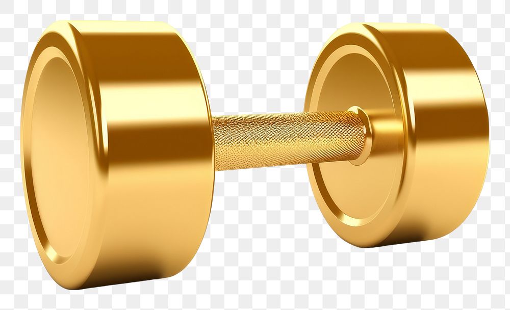 PNG Dumbbell icon shiny gold white background.