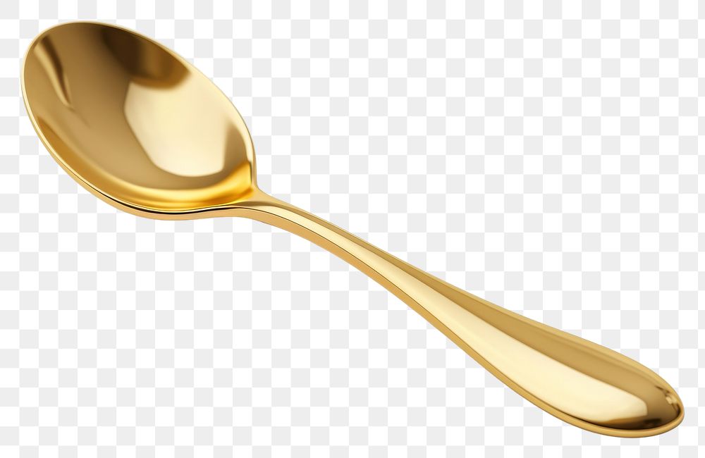 PNG Spoon spoon shiny gold.