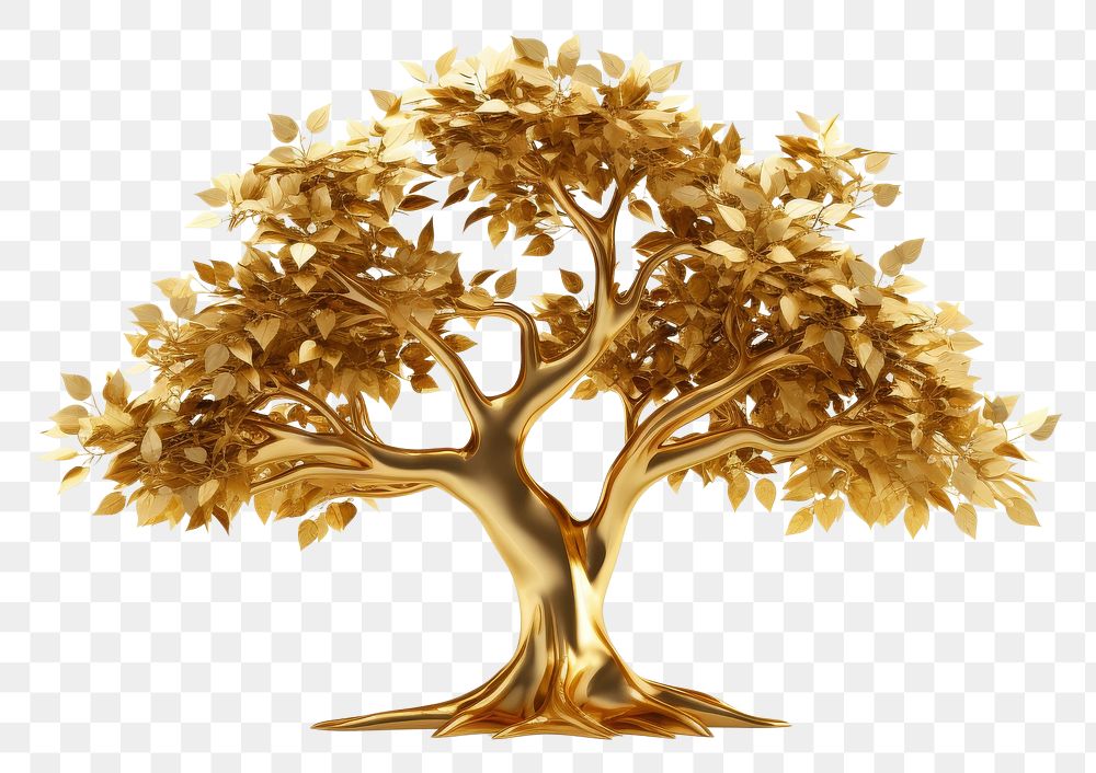 PNG Tree bonsai plant gold