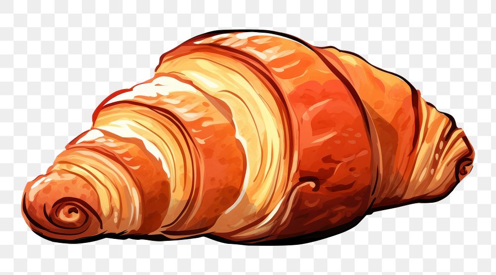 PNG  A croissant food viennoiserie freshness. AI generated Image by rawpixel.