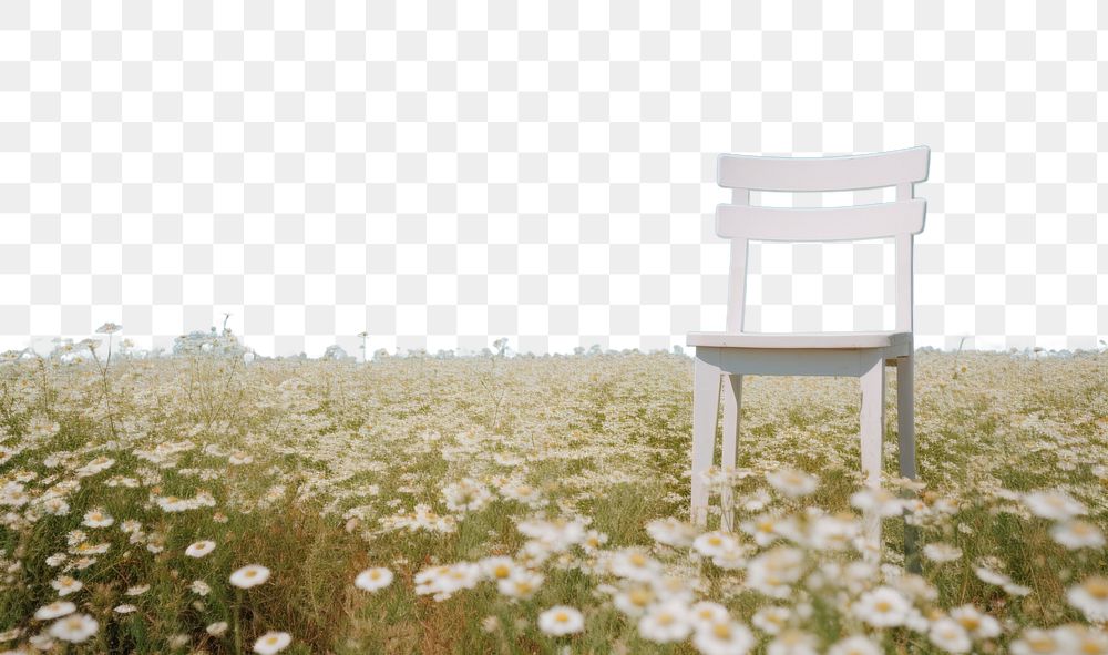 PNG White wooden chair sky furniture outdoors.