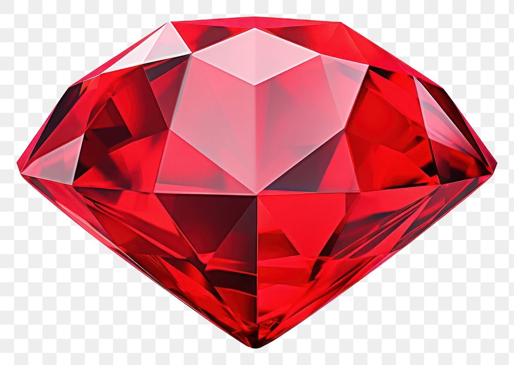 PNG Diamond gemstone jewelry red. AI generated Image by rawpixel.